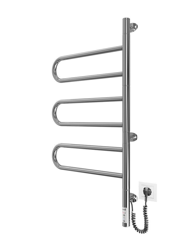 Portasciugamani Scalda Salviette In Acciaio Inox: Staffa Da Bagno A Barra Singola, Lunghezza 60 Cm, Design Moderno Spazzolato