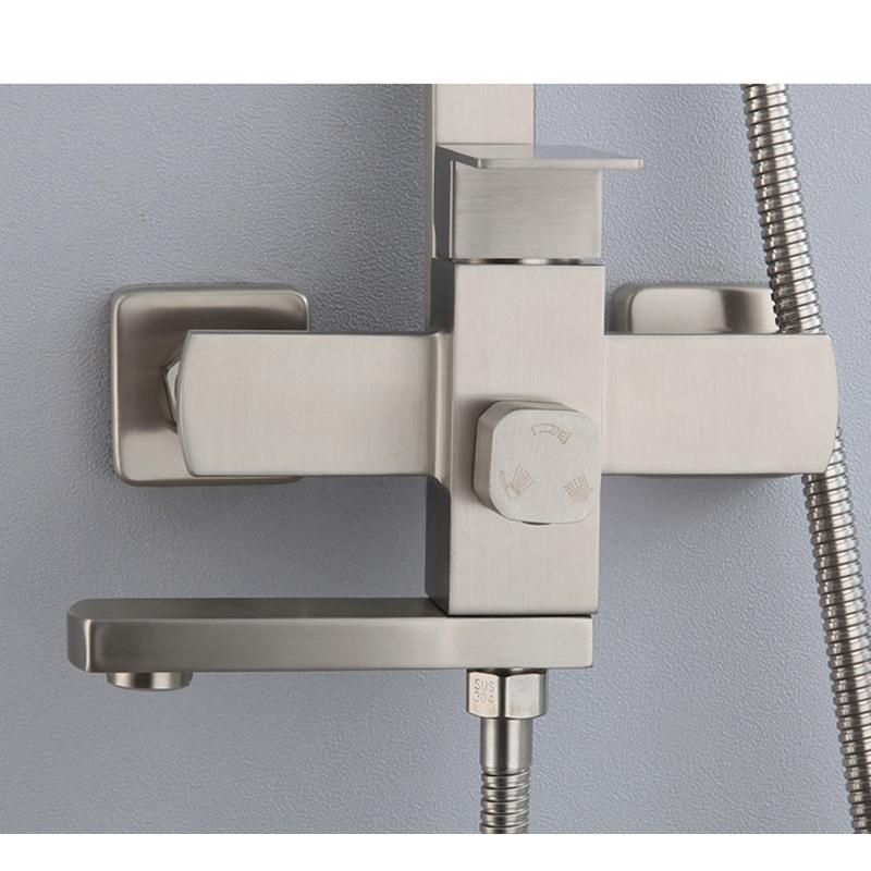 Set Doccia in Acciaio Inox 304 | Soffione + Doccia Manuale a Doppio Getto, Anticorrosivo e Duraturo, Nuova Esperienza di Doccia - 6