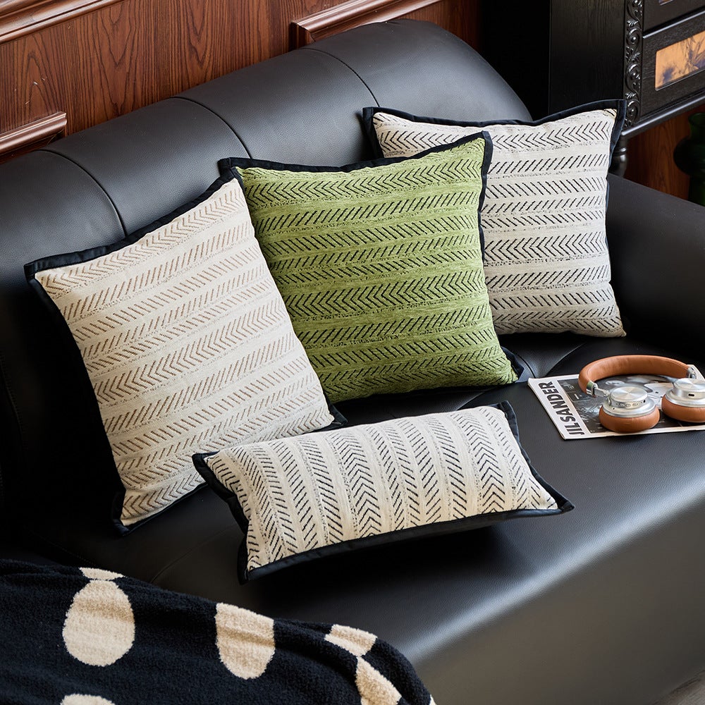 Housse de coussin jacquard fil argent PSC4736A NATURAL PLATA 45x45 cm