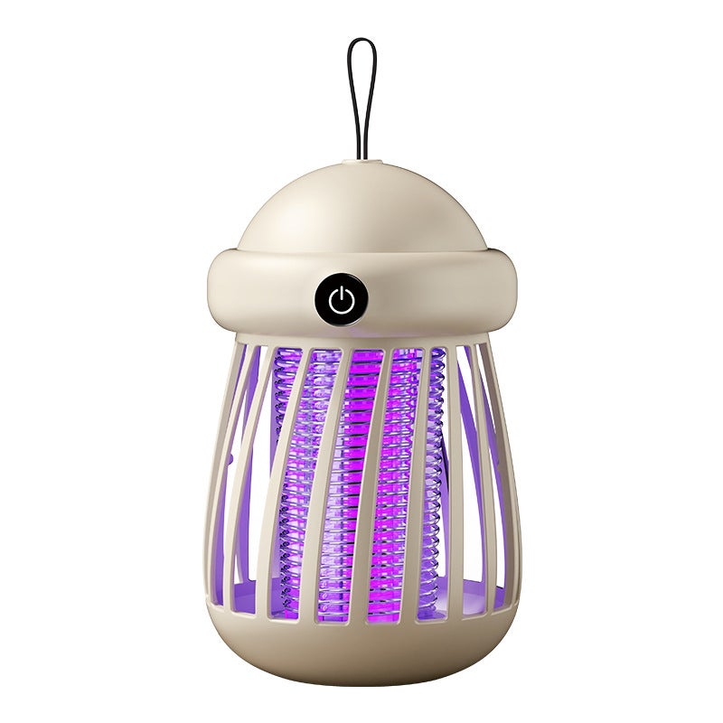 Lampa przeciw komarom z promieniowaniem UV i światłem, odpowiednia do stosowania wewnątrz i na zewnątrz, na kempingu i w ogrodzie, biała