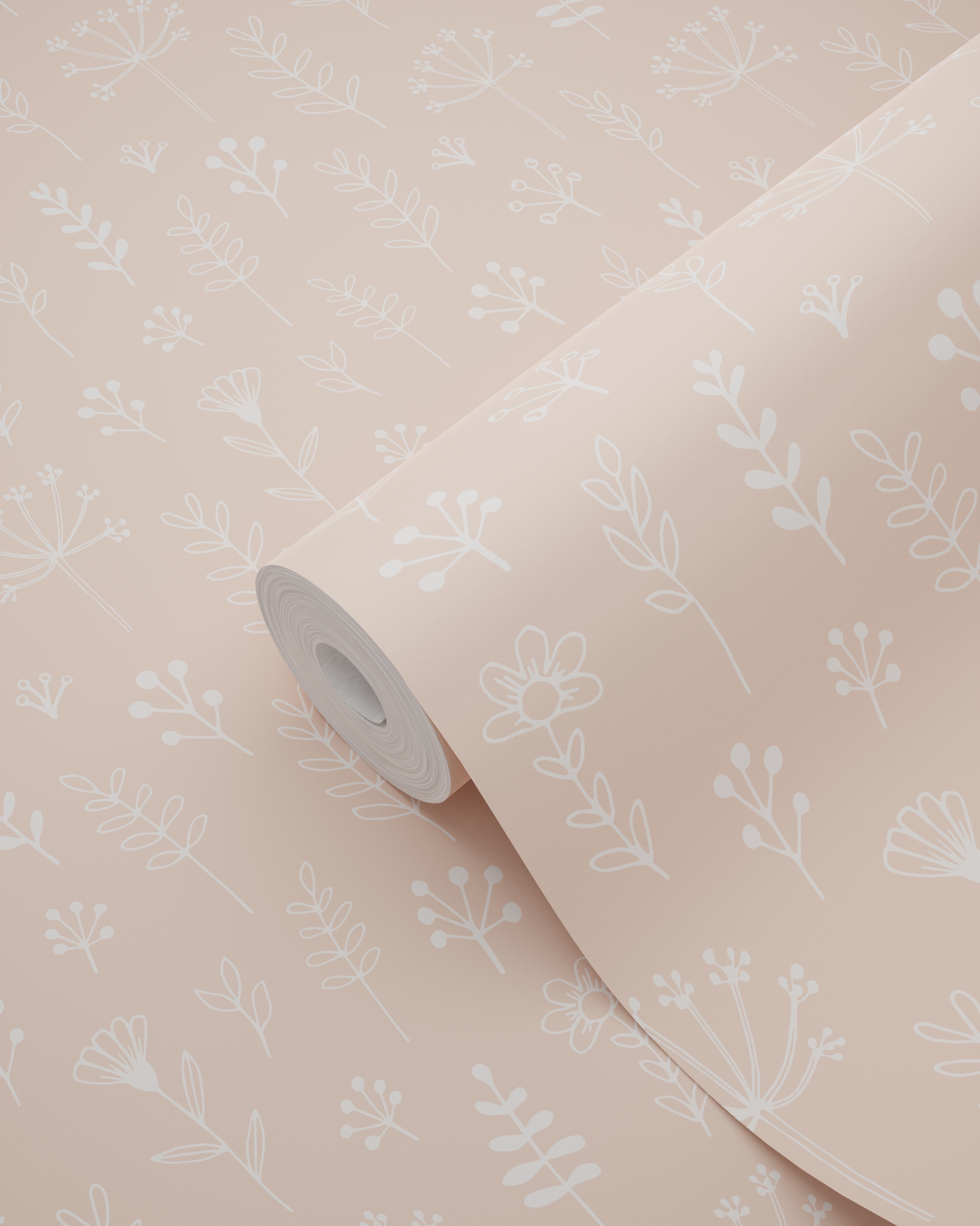 Papier peint fleurs rose clair - 53 cm x 10.05 m - ESTAhome - 5