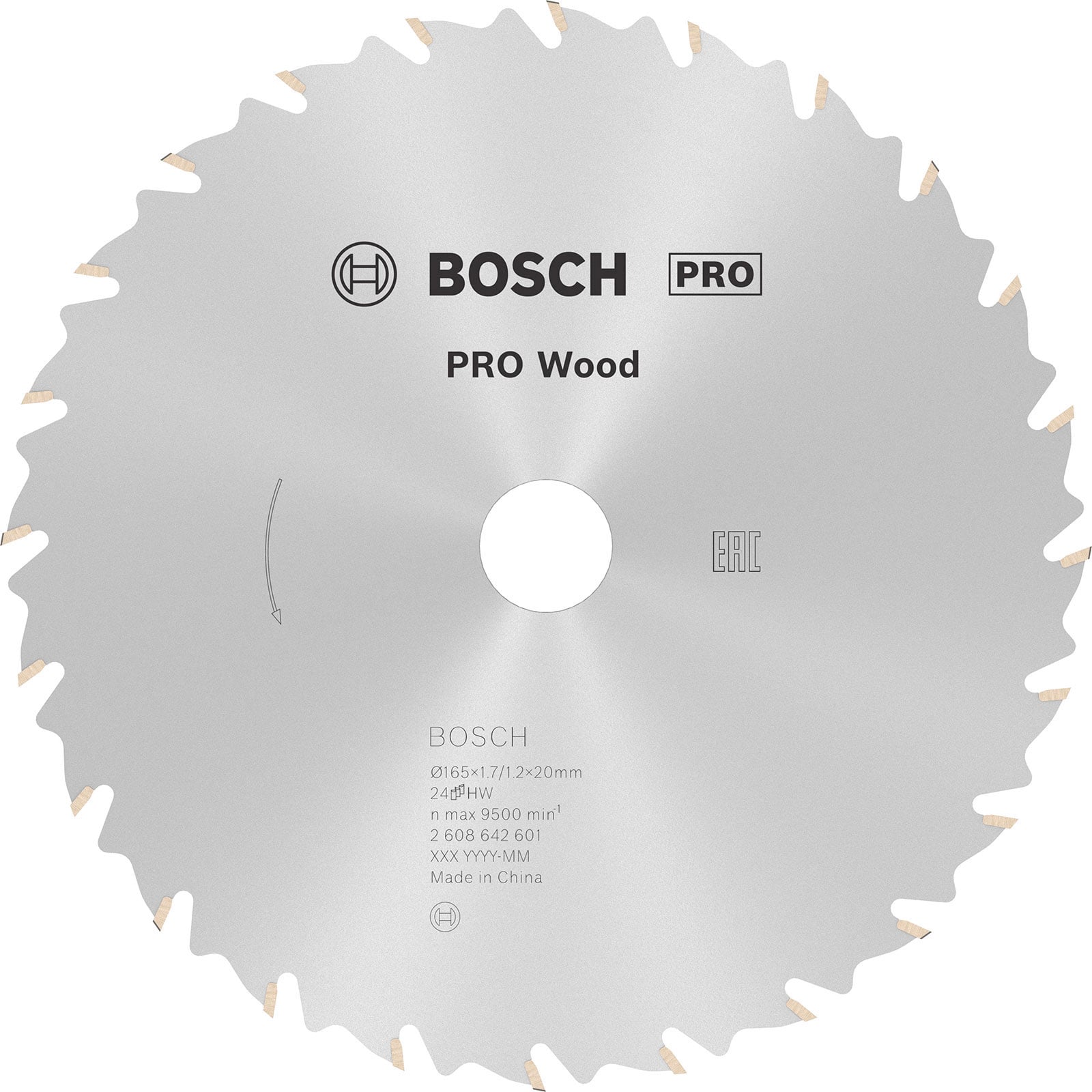 Bosch Professional - Lame Scie Circulaire Speedline Bois 165X20/16X1,7mm, 24D - 2608642601 - 2
