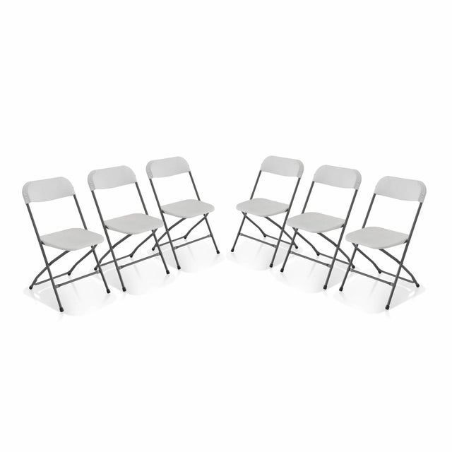 Chaises de réception pliantes – Fiesta – 6 chaises d'appoint en plastique et métal CHAISES FIESTA X6