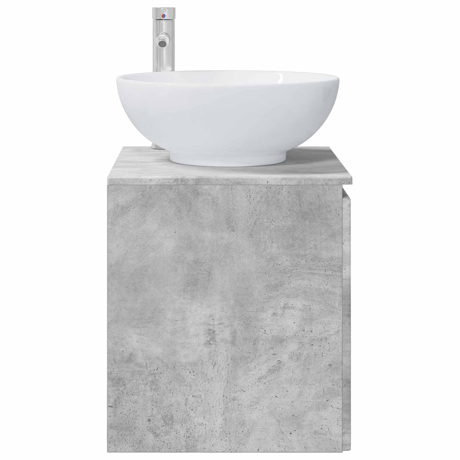 Meuble de lavabo mural gris béton, pour la salle de bain, 49,5 × 44,5 × ...