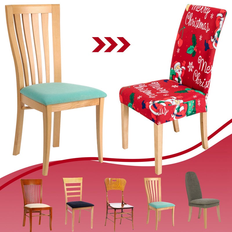 Copertura della sedia 12pcs copertura della sedia di Natale copertura della sedia di Natale per la decorazione del partito Copri sedia - 6