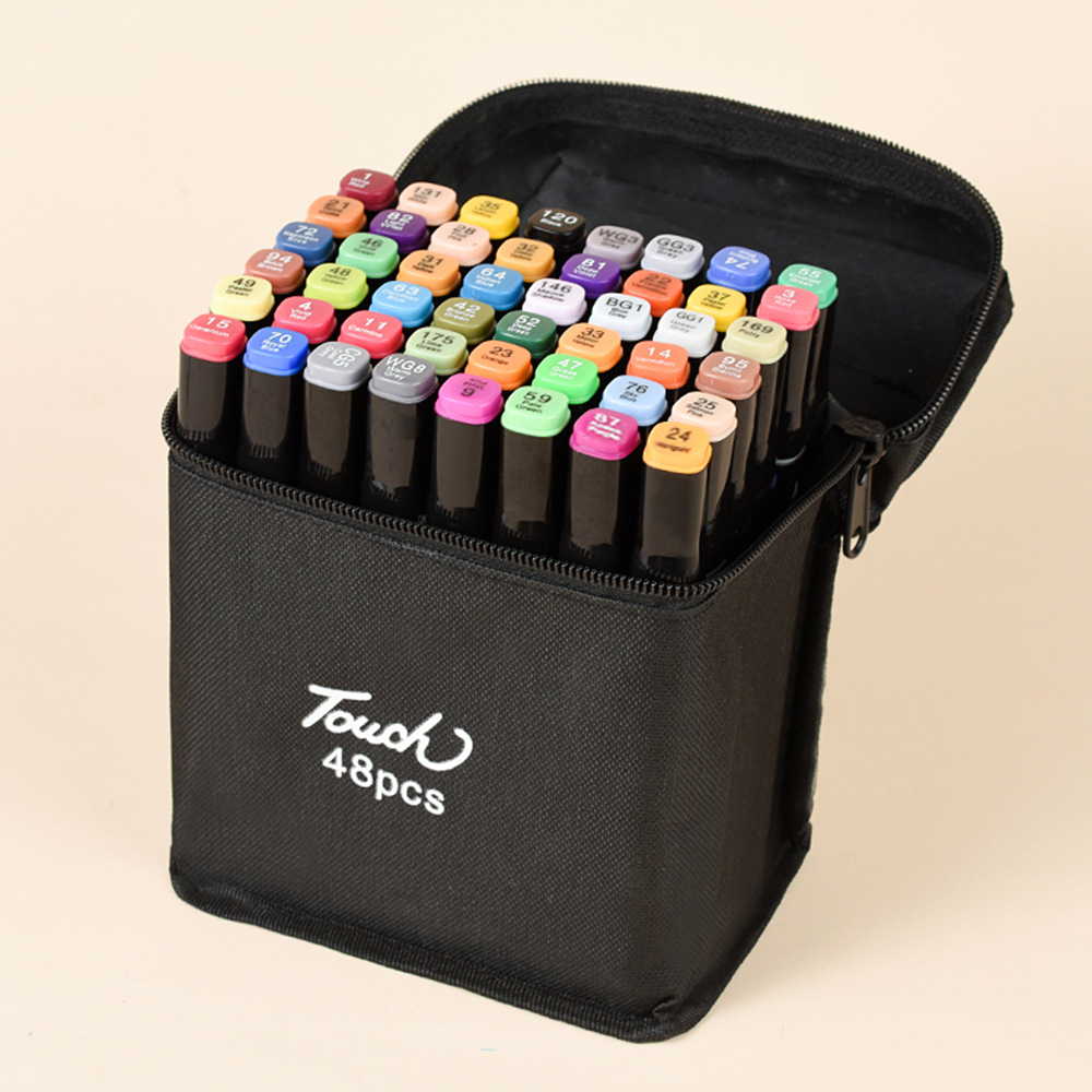 Ensemble de 48 marqueurs de couleurs, trousse à crayons aquarelle