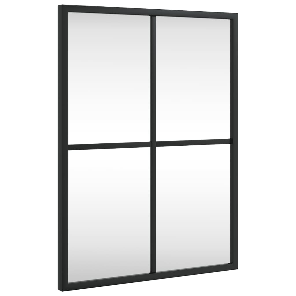 Miroir mural noir 30x40 cm rectangulaire fer vidaXL - 2