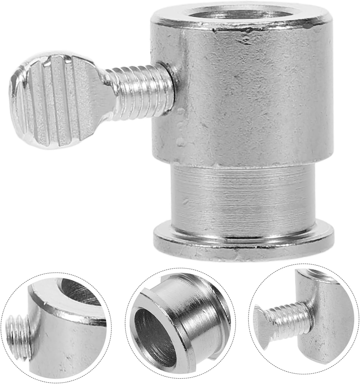 Metalowa śruba do pręta do grilla, akcesorium do rożna, regulowany, stabilny metalowy wspornik do szpikulca do grilla, do użytku na grillu - 4