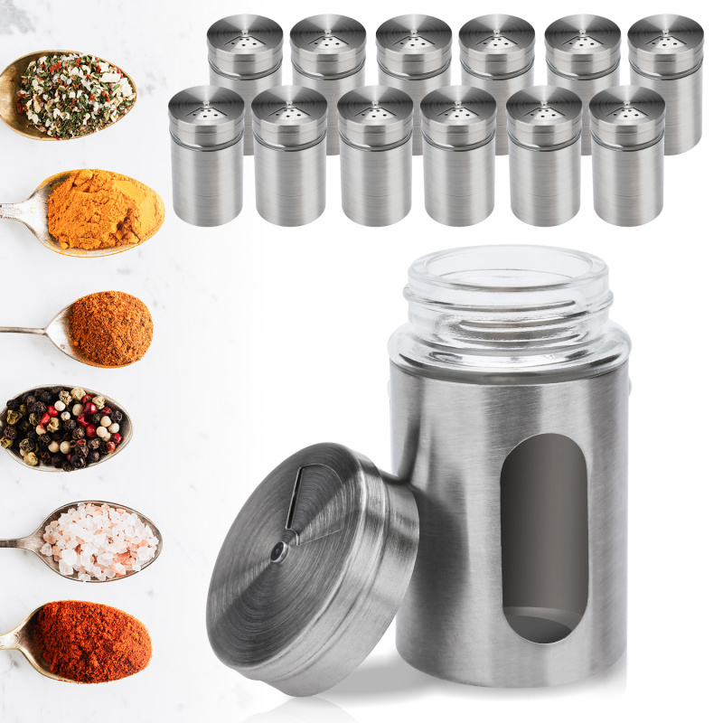 Hztyyier Pot à épices Inox Doré (avec Couvercle) – Rangement Cuisine Design Et Compact