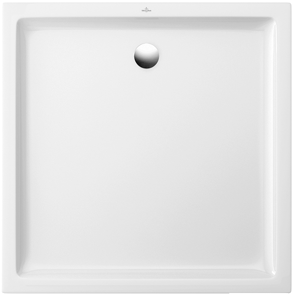 Receveur antidérapant 80 x 80 VILLEROY ET BOCH O Novo Plus ceramique carré blanc - 2