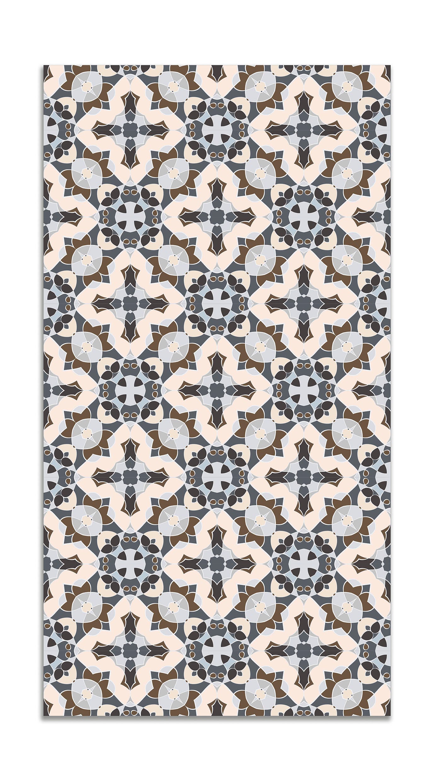 Panorama Tapis du sol Vinyle Tuile Style Oriental Gris 80x300 cm ...