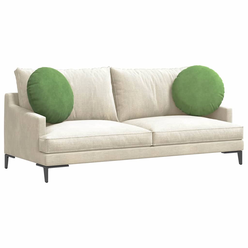 Cojines de asiento, 2 unidades, verde claro, Ø 40 x 13 cm, terciopelo - 3