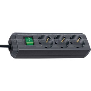 Alargador Eléctrico Winner De 3 Metros - Enchufe Y Toma 10A, Color Negro, Cable 3x0.75 Mm²