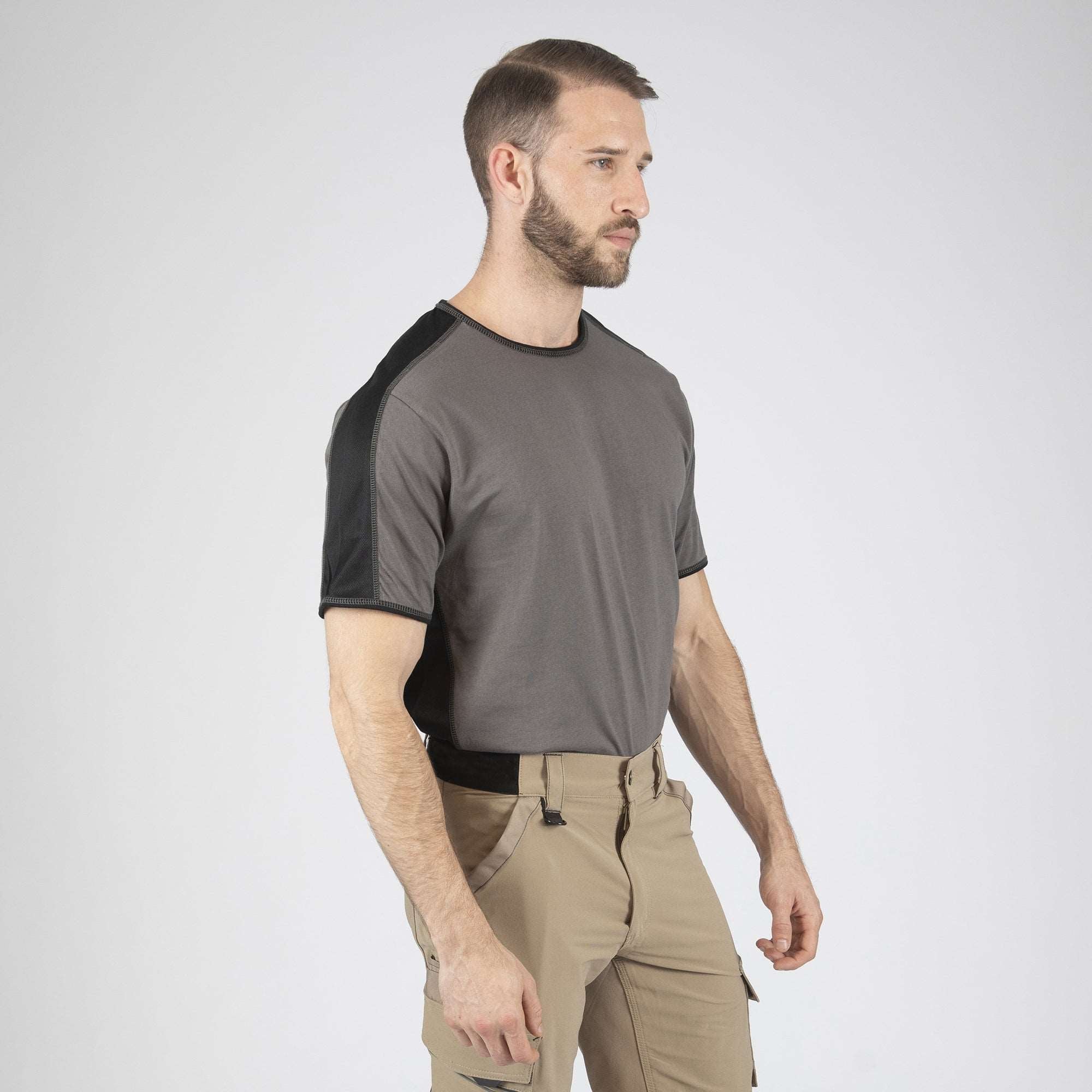 ANDY - T-SHIRT MANCHES COURTES DE TRAVAIL - 1400 Gris M | Leroy Merlin