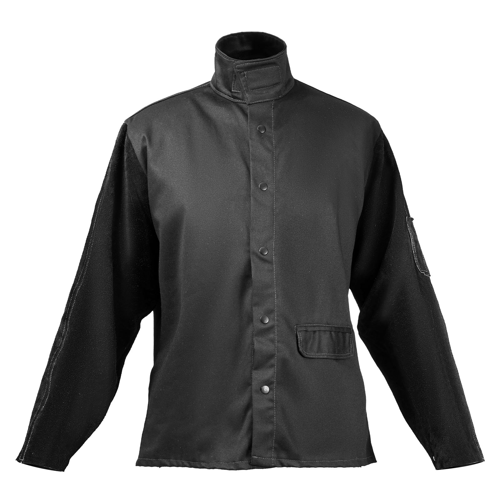Veste soudage ignifuge,VEVOR XL,cuir vachette fendu corps coton FR 9 oz,résistante chaleur,boutons-pression,idéale pour soudeurs installateurs - 9