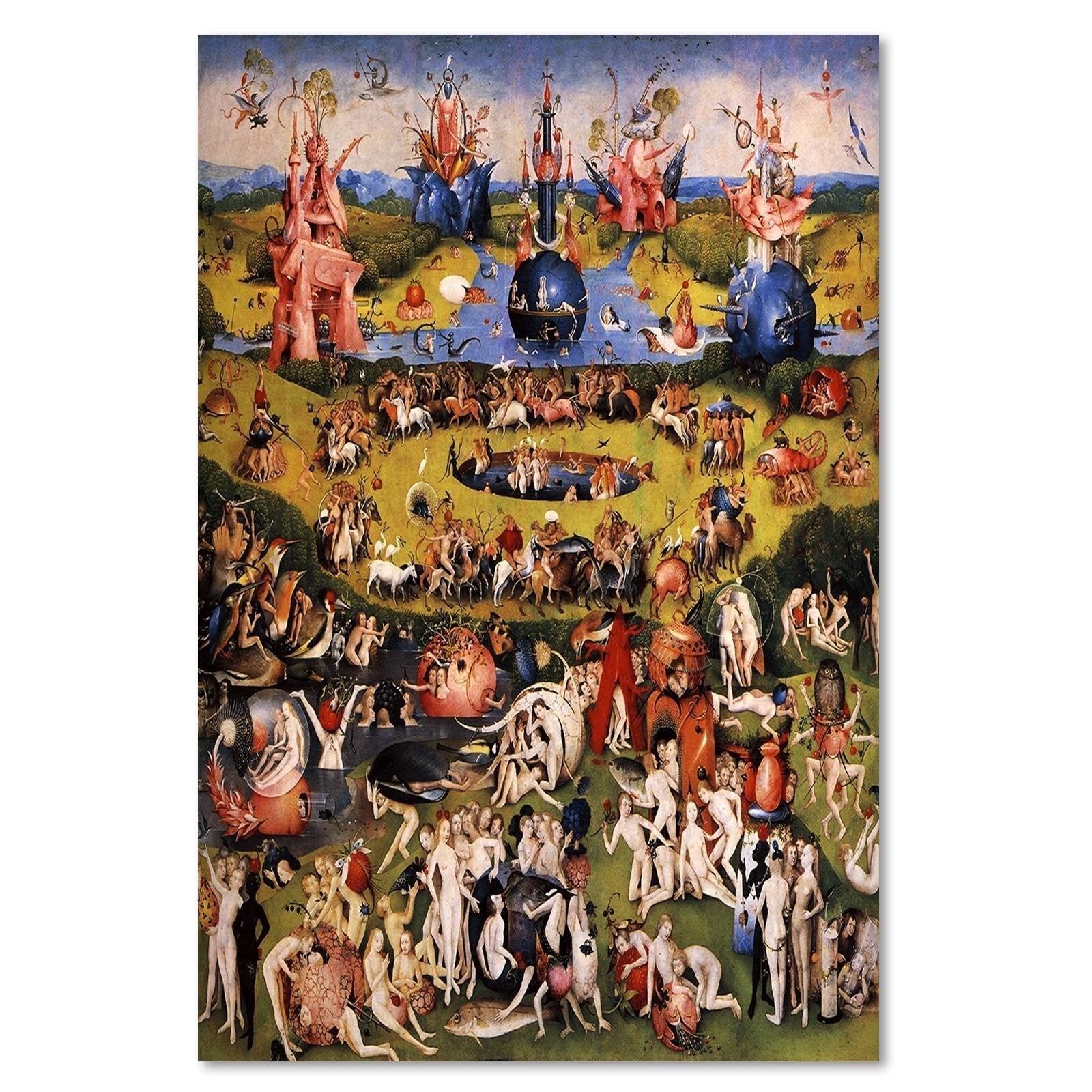 Obraz na płótnie, Rajski Ogród - H. Bosch reprodukcja 40x60