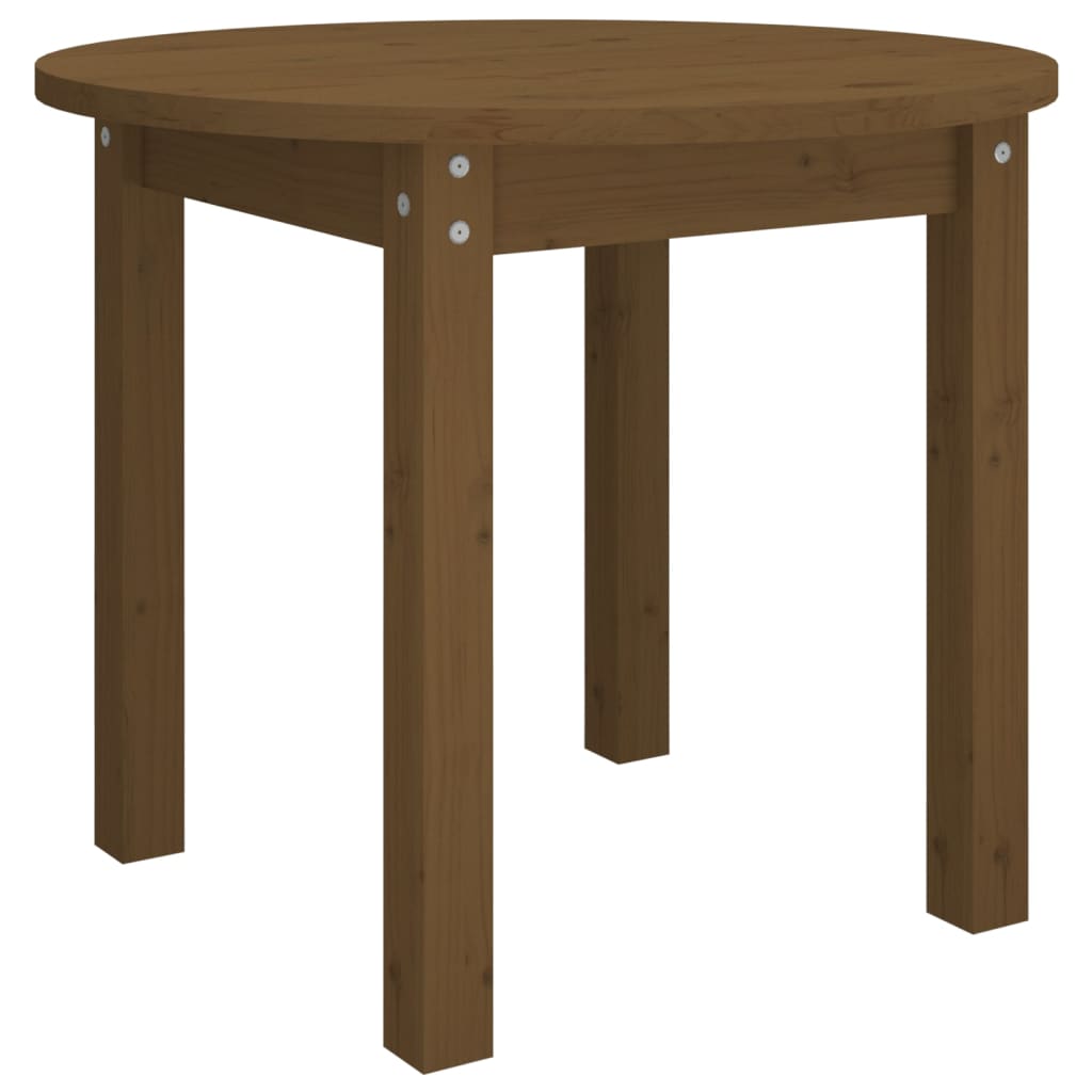 VidaXL Tavolino Miele 50x50x49 Cm In Legno Massello Di Pino, Stile Salvaspazio
