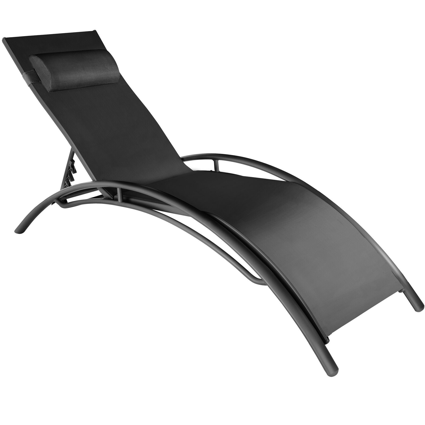 Lot de 2 transats de jardin en acier en polyester et aluminium dossier réglable sur 5 positions - 7