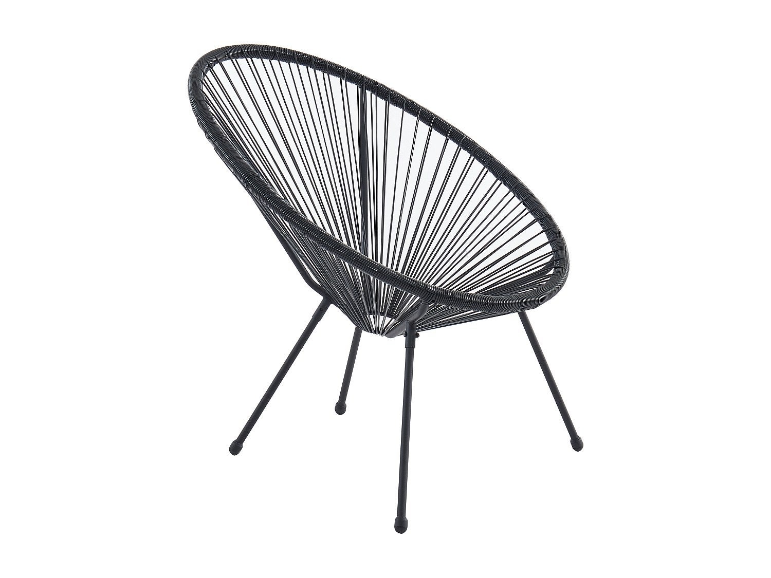 Lot de 2 fauteuils de jardin en fils de résine tressés - Noir - ALIOS III de MYLIA - 3