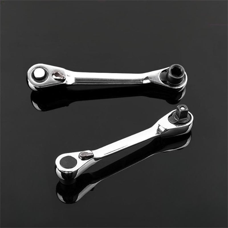 Mini Clé à Cliquet En Acier Réversible 1/4" 3/8" 1/2" - Compacte Et Robuste Pour Mécaniciens