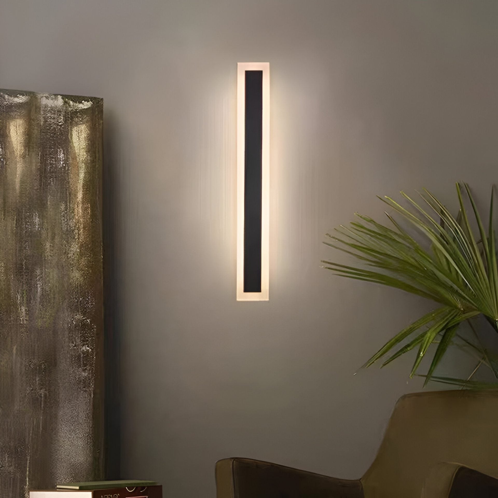Aplica LED de Exterior Mack, Lungime 30cm, 4W, IP65, Metal, Liniar, Negru