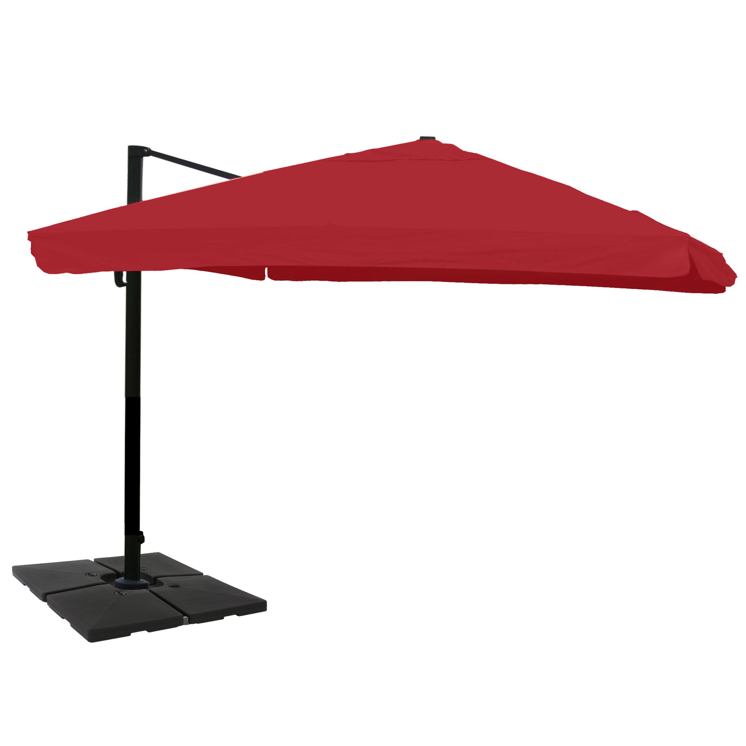 Mendler - Ombrellone Parasole Decentrato Hwc-a96 3x3m Giallo Girevole Con Base