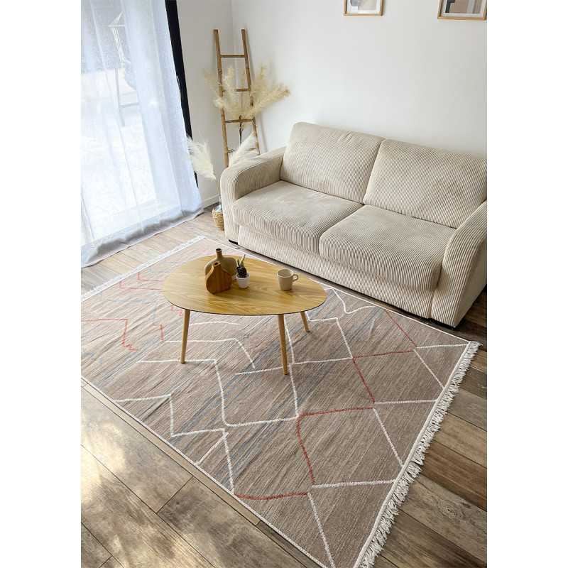 Tapis réversible berbère terracotta taupe COLORADO 09 Taupe - 120x170 cm - 5
