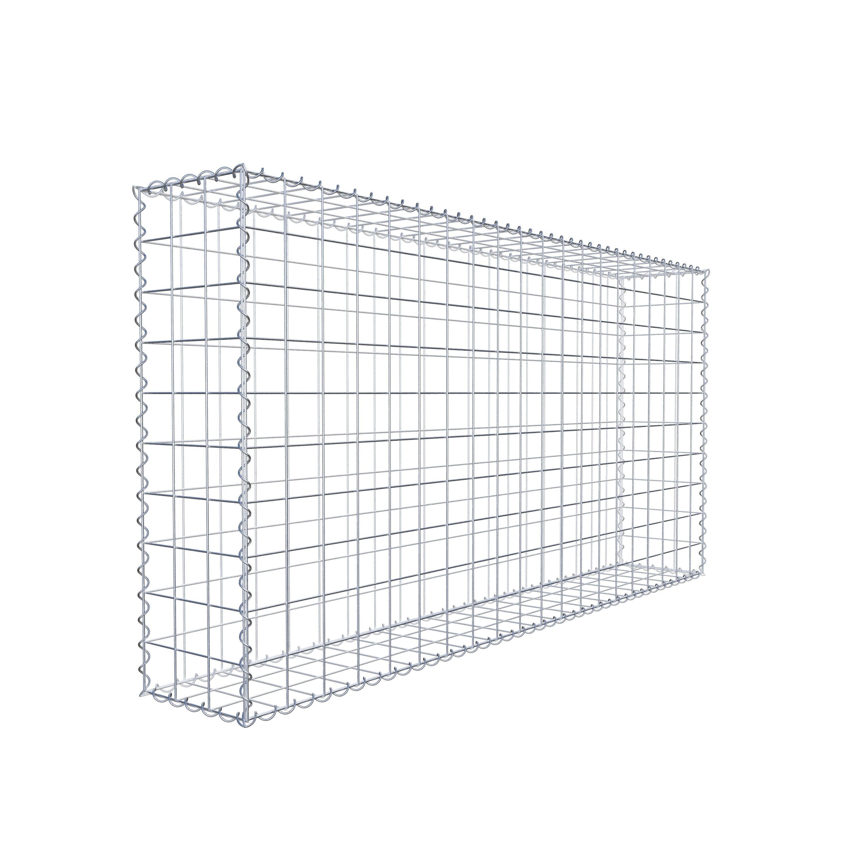 Gavión de acero galvanizado 200x100x30cm (LxAxP), malla 10 x 10cm, Espiral, jaula metálica para muro o jardín - 3