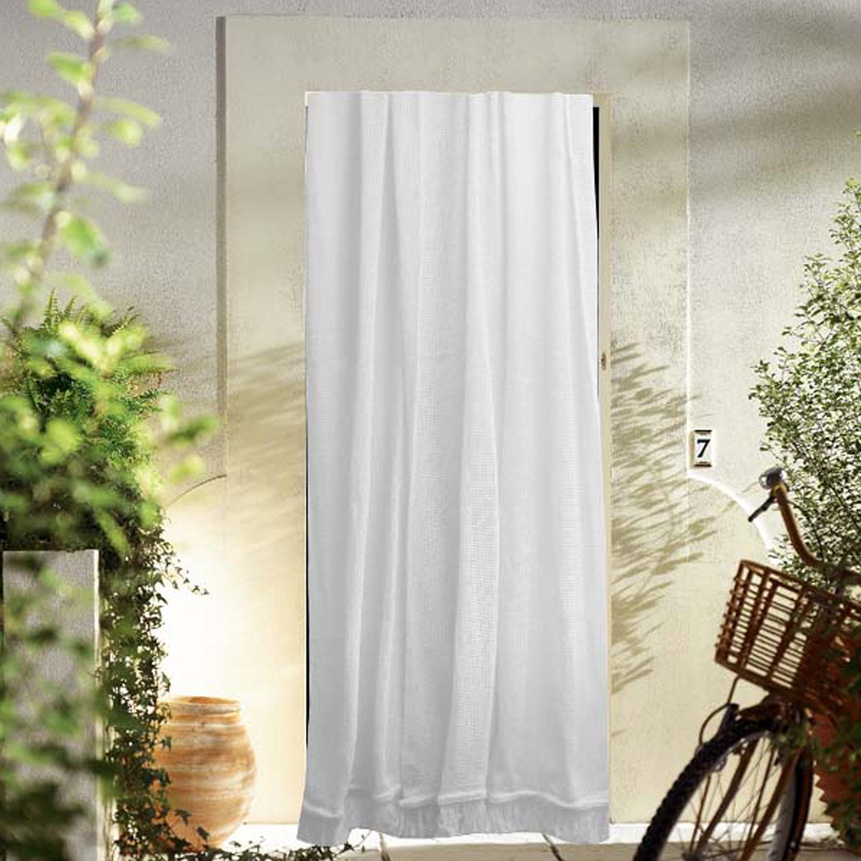 Rideau de porte Marseillais 140 x 250 cm Blanc Poyet Motte - 3