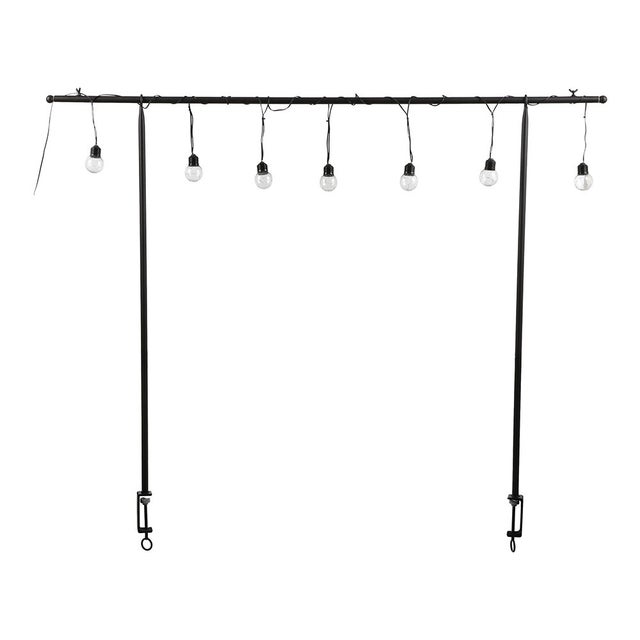 SOPORTE PARA MESA DE EXTERIOR CON 10 BOMBILLAS DE LED A PILAS BLANCO CÁLIDO