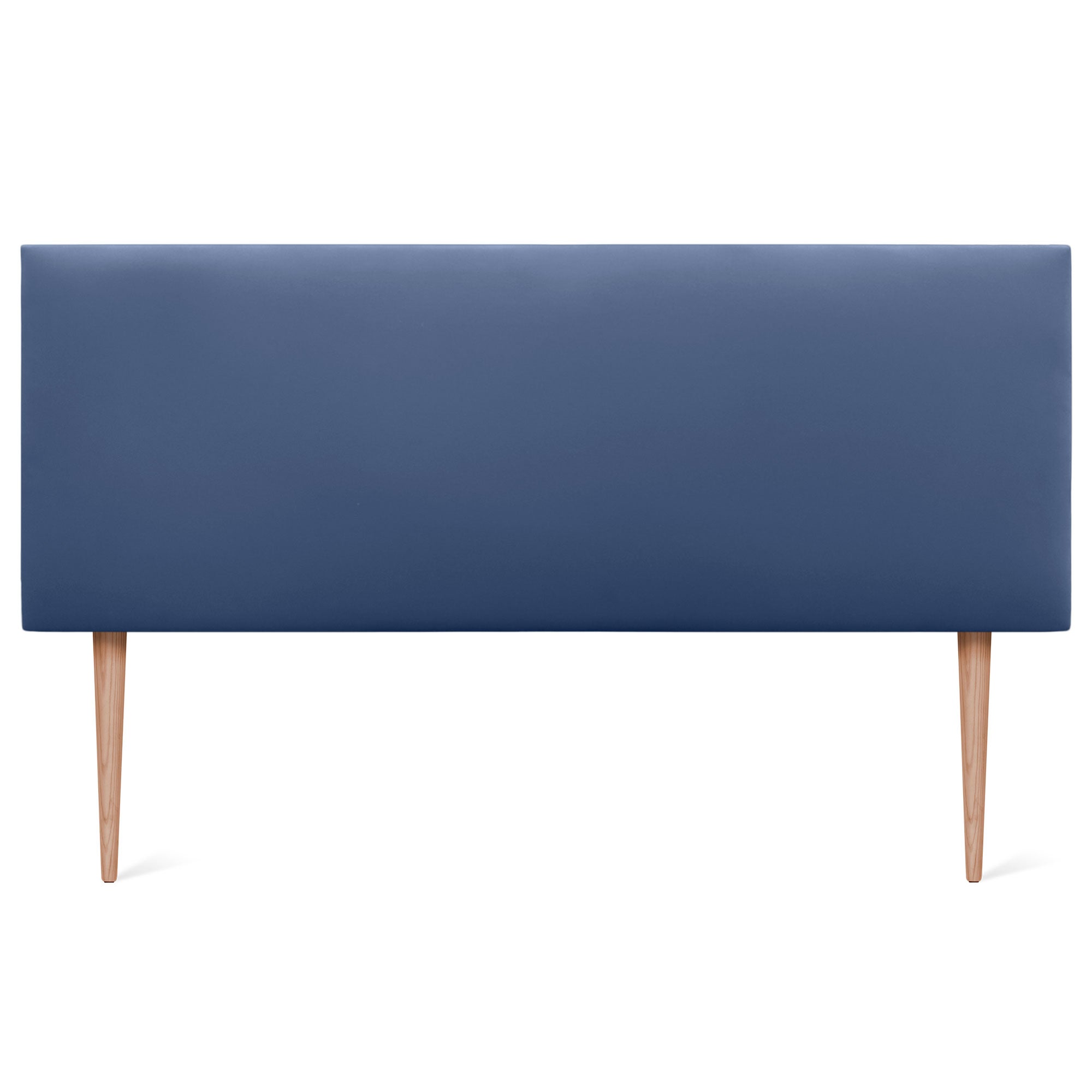 DHOME Cabecero de Polipiel Liso y con Patas cabeceros Cabezal tapizado Cama (Polipiel Azul, 135cm (Camas 120/135/140)) - 3