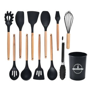 Set 12 Utensili Da Cucina In Silicone: Antigraffio, Resistenti Al Calore 200°C, Lavabili E Con Supporto - 2