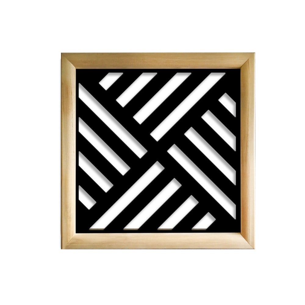 MŁYN LINIOWY - Kwadratowe moduły dekoracyjne z drewna i PCV - Rozmiar 48x48 cm - Grubość 47 mm - Kolor wewnętrzny CZARNY