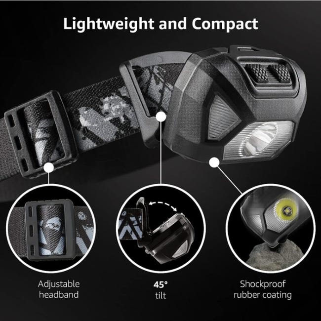 Torcia frontale ricaricabile 2 pezzi, 1200 lumen torcia LED super Torcia frontale ricaricabile 2 pezzi, 1200 lumen torcia LED super