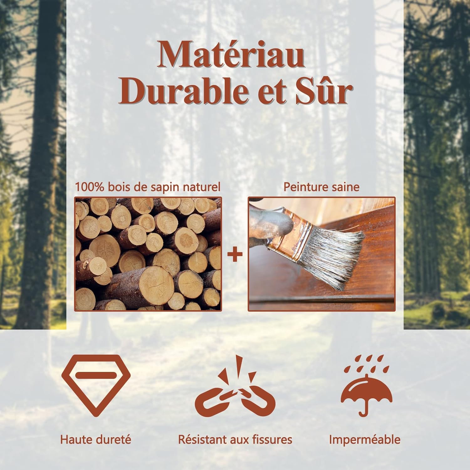 Jardinière avec Treillis 180 CM en Bois, avec Trou de Drainage pour Plantes Grimpantes, Fleurs, Jardinière pour Cour, Jardin, Balcon - 3