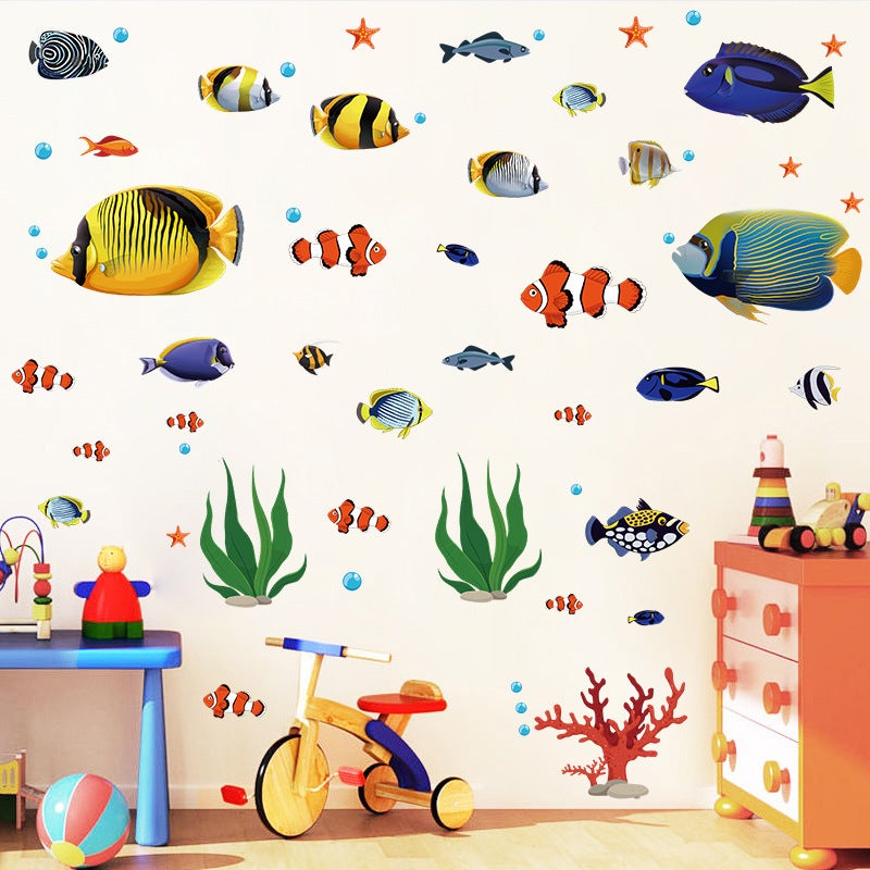Stickers muraux Poissons tropicaux Sous la mer Bébé N | Leroy Merlin