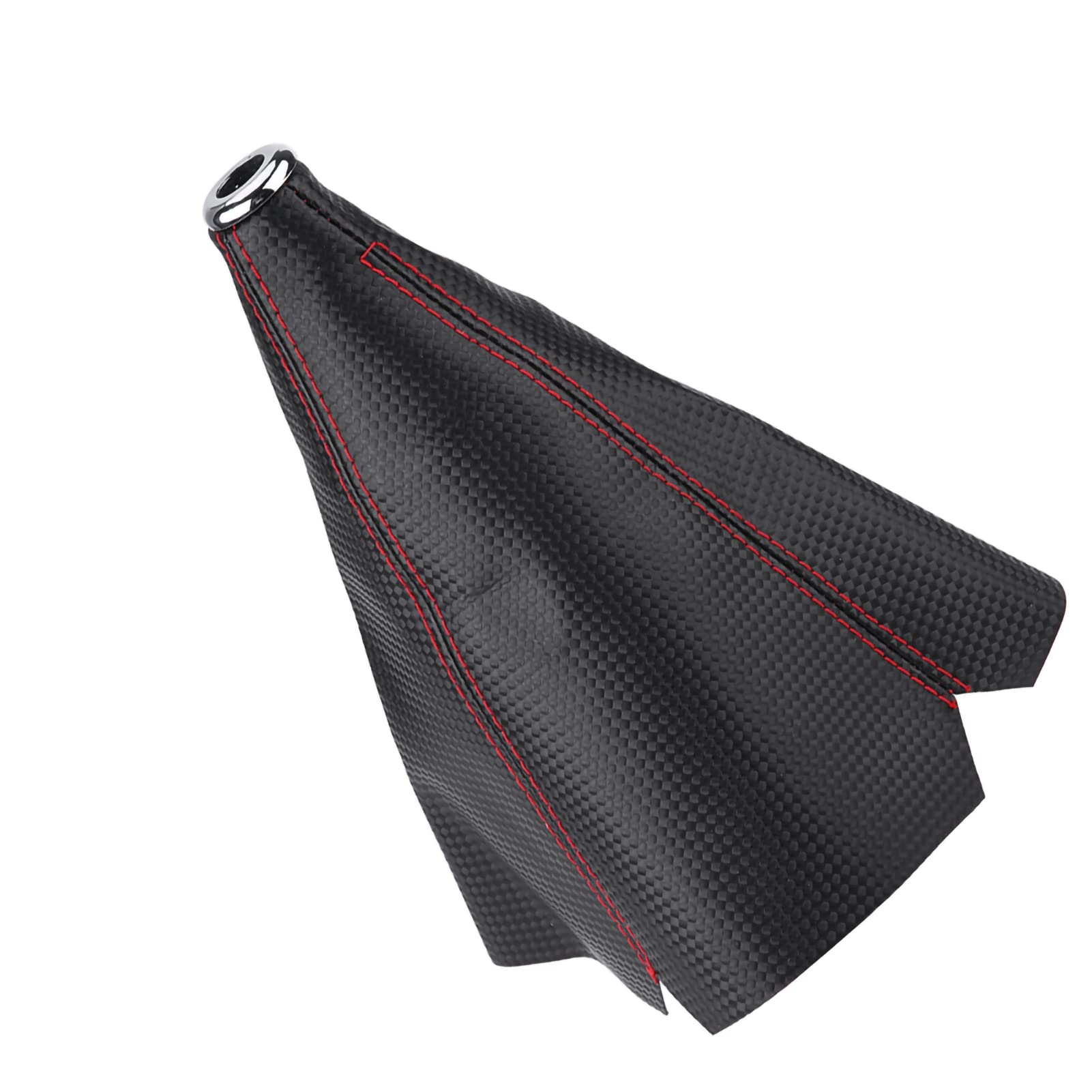 Copri Pomello Cambio In Pelle PU Universale | Nero Con Cuciture Rosse | Per Auto Manuali - Foto 8