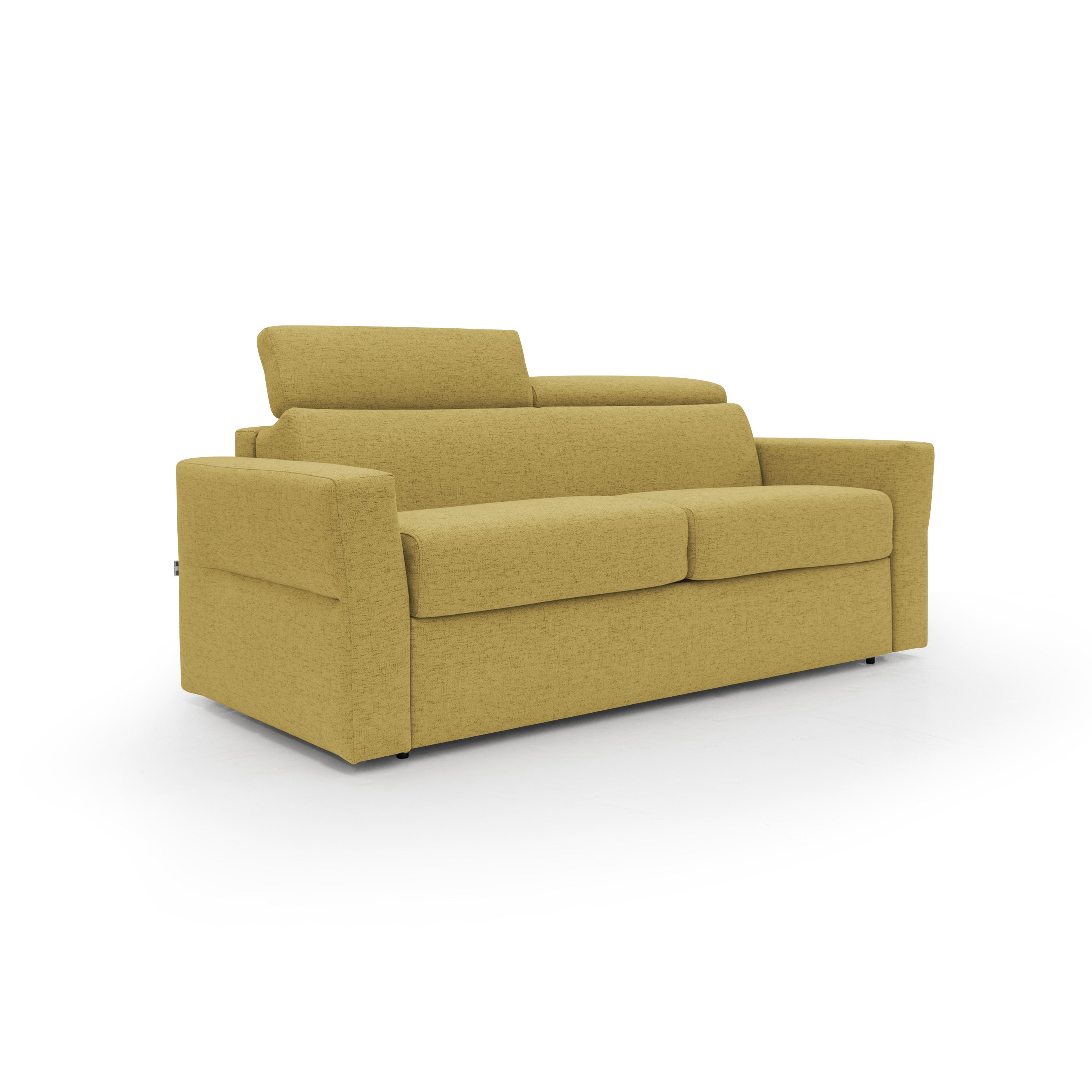 Avalon sofá cama con colchón de 18 cm de altura en tejido impermeable 180 cm (120x197 cm) amarillo