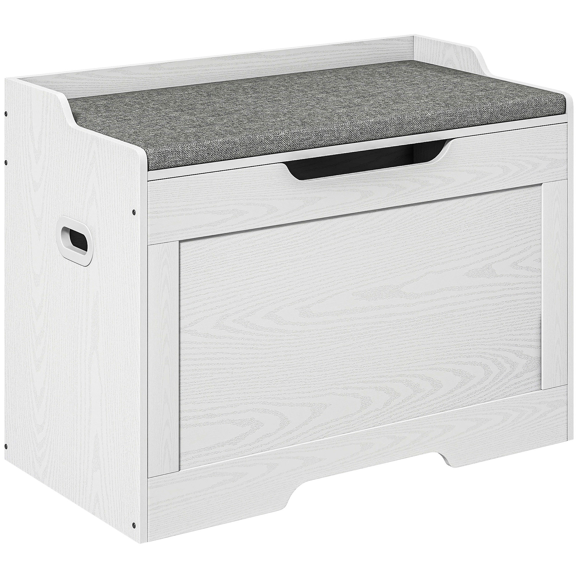 Banc de rangement 103 L,Banc de rangement multifonctionnel avec coussin en tissu lavable,Banc de rangement en bois pour entrée, couloir, salon - 2