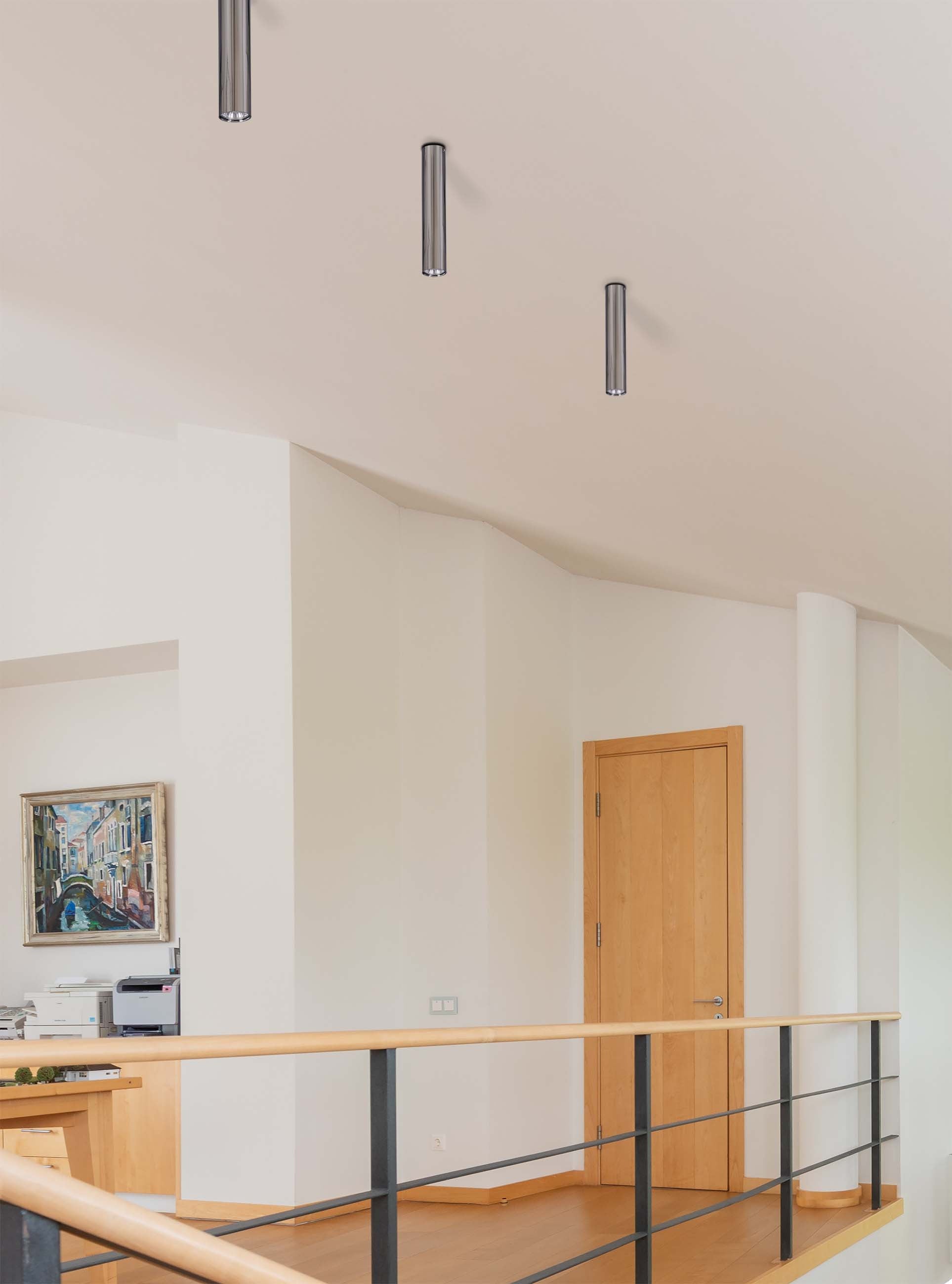 Reflektor sufitowy spot natynkowy Adria okrągły czarny chromowany 1xGU10x50W wym: 6 x 5 cm metal Kaja