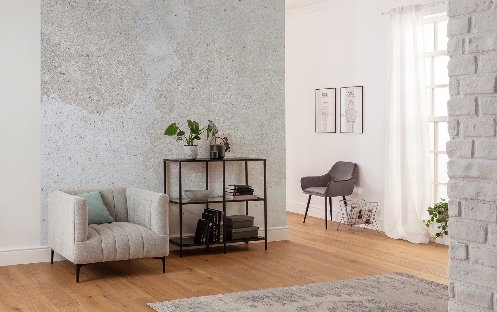 Fototapeta Beton szarym - 300 x 280 cm - SANDERS &amp; SANDERS