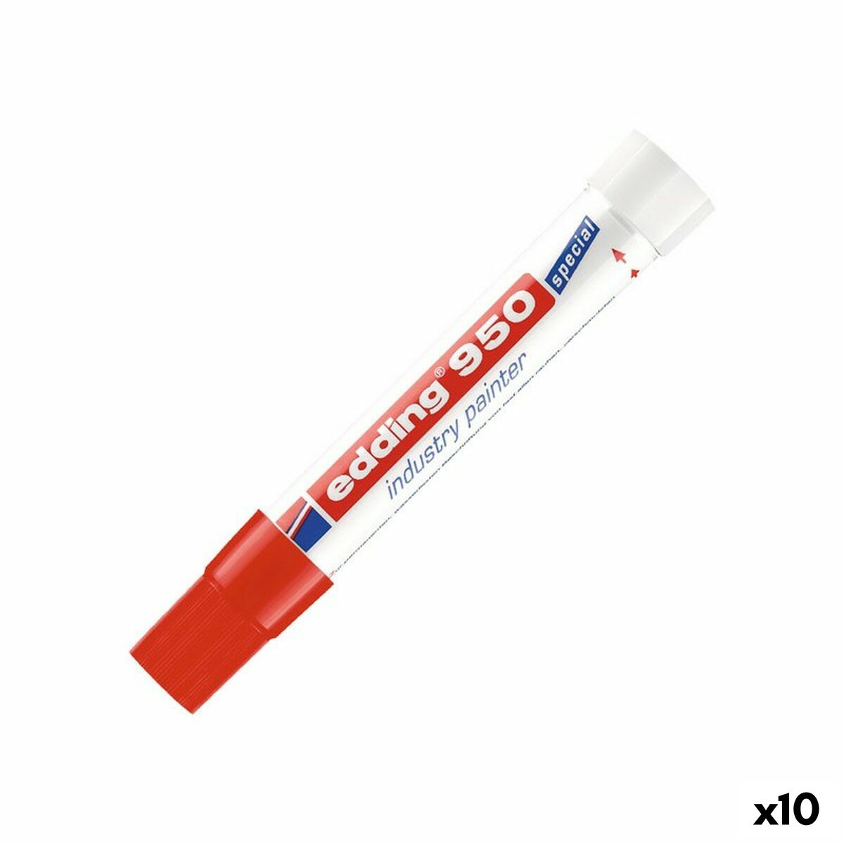 Marker permanentny Edding 950 Special czerwony okrągła końcówka 10 mm