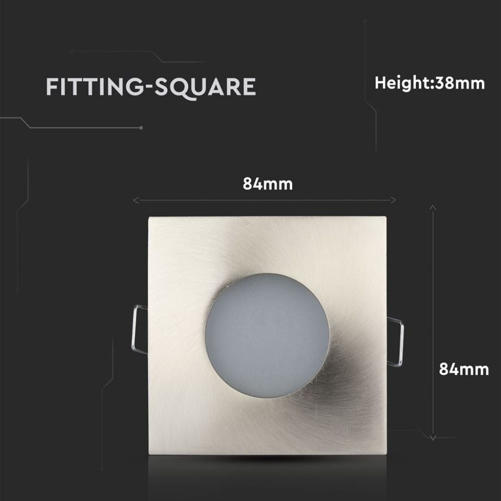 Kwadratowa oprawa LED typu downlight GU10 i GU5.3 (MR16) Kolor satyna nikiel IP54 - 3