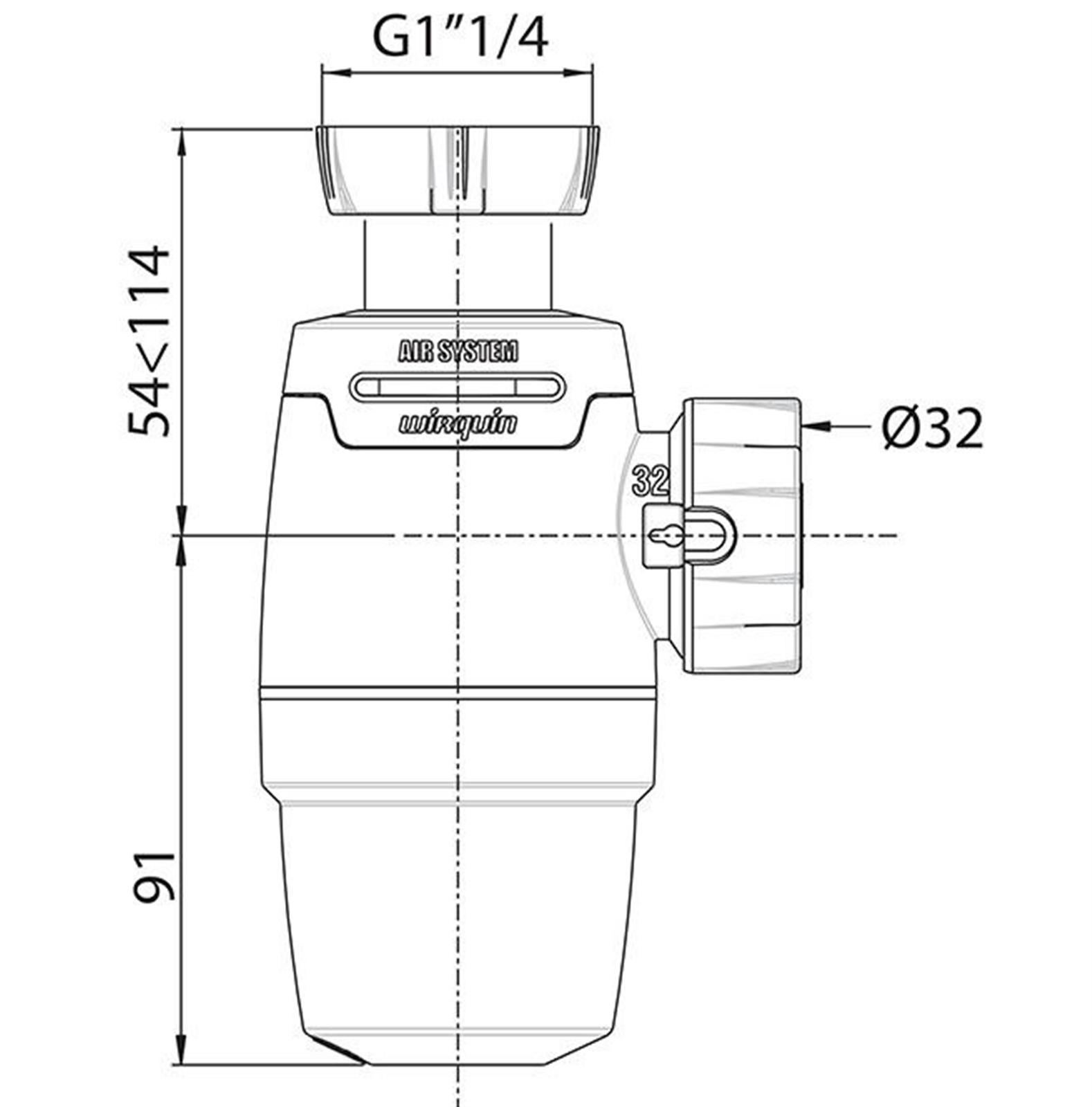 Siphon Évier Neo Air Ø32 - Wirquin Pro - 5