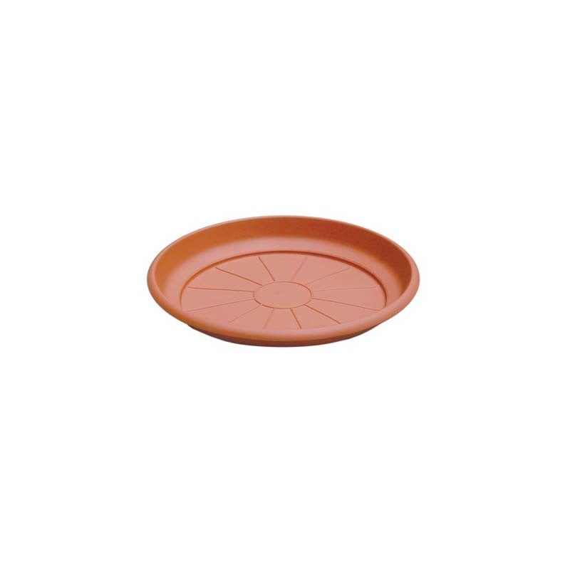 Sottovaso Cilindrico Tondo In Plastica Veca - Diametro 74 Cm X 9 Cm Altezza - Antracite