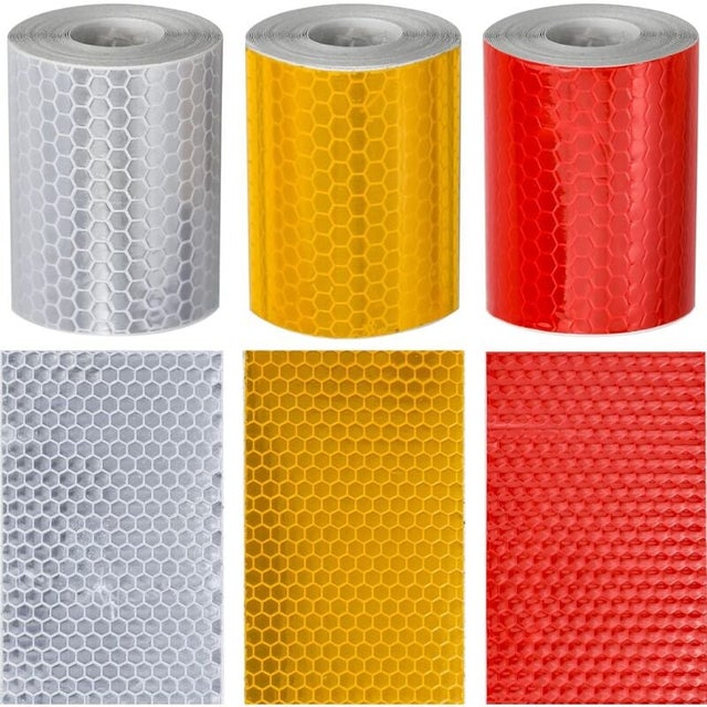 3 Rolki Taśma Odblaskowa Samoprzylepna 3m x 50 mm Paski Naklejki Odblaskowe Odblask Rowerowy