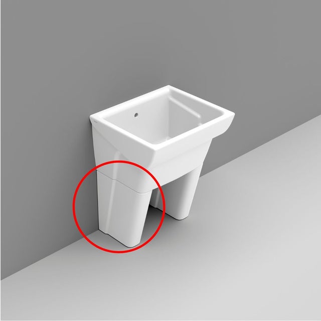 Pie de cerámica simple para lavabo México 60 cm - Dolomite