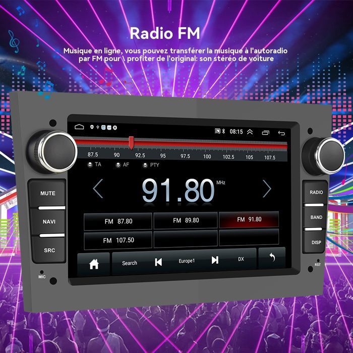 1+32G Android 13 Autoradio avec Wireless Carplay Android Auto pour Opel Corsa Astra Vectra Zafira Meriva Vivaro, 2 Din 7''.[Z1569] - 5