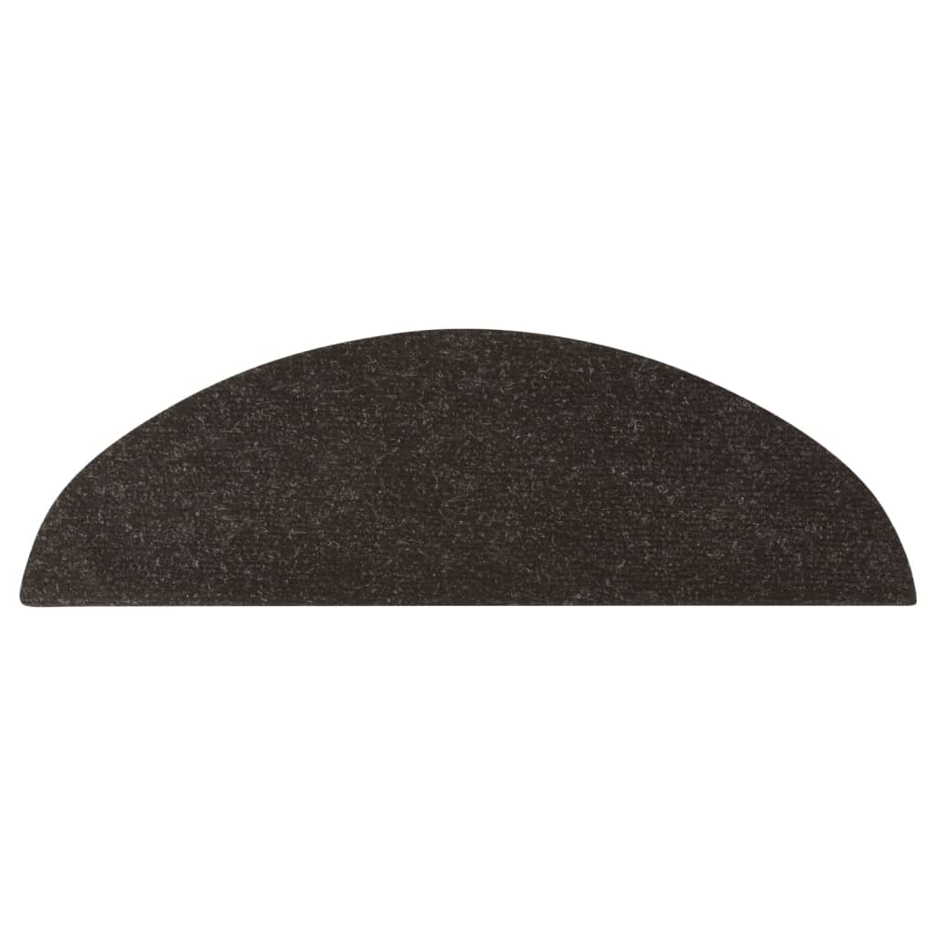 Tapis d'escalier auto-adhésifs 10 pcs noir 56x17x3 cm - 5