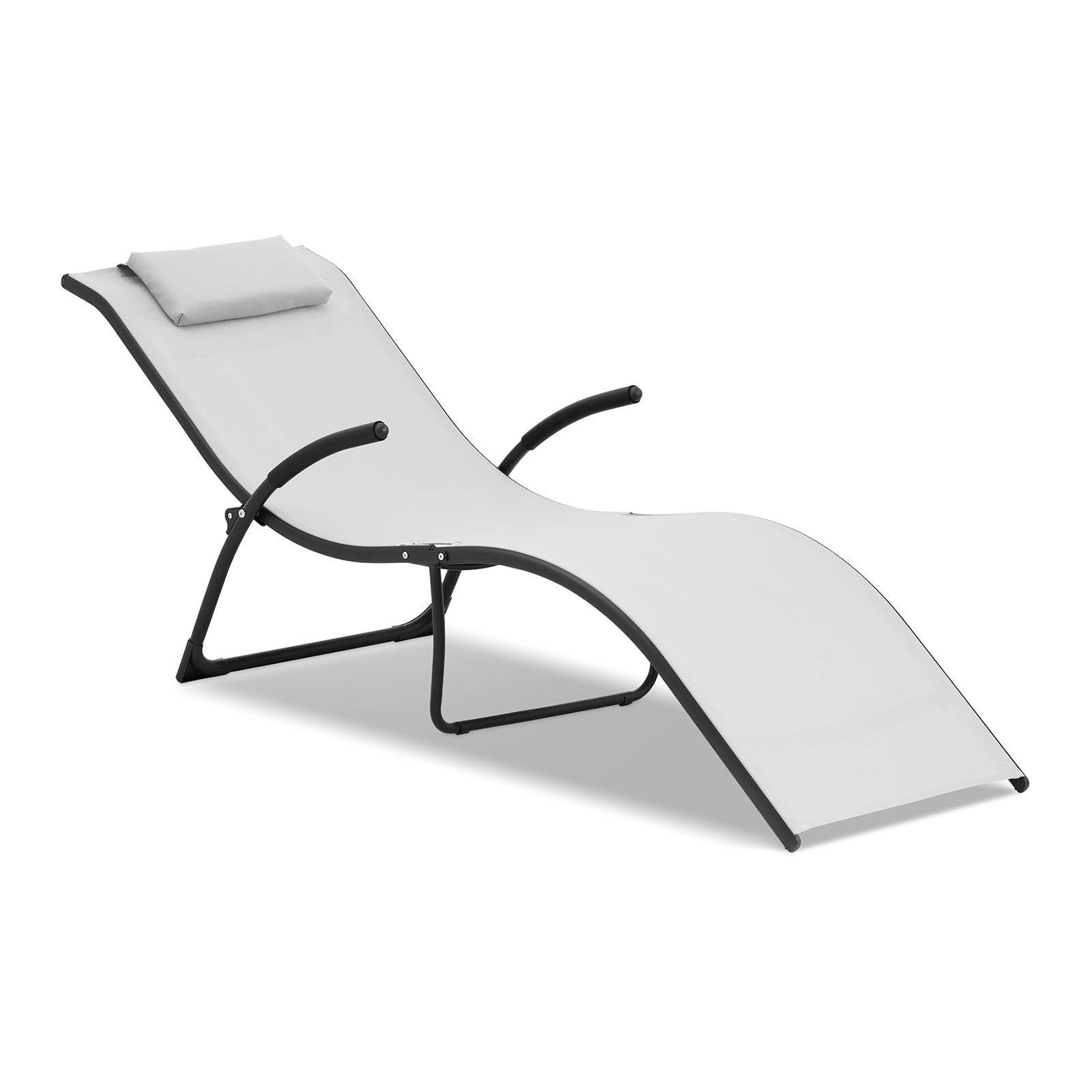 Lettino sdraio in acciaio ondulato grigio 14_0007441 Leroy Merlin